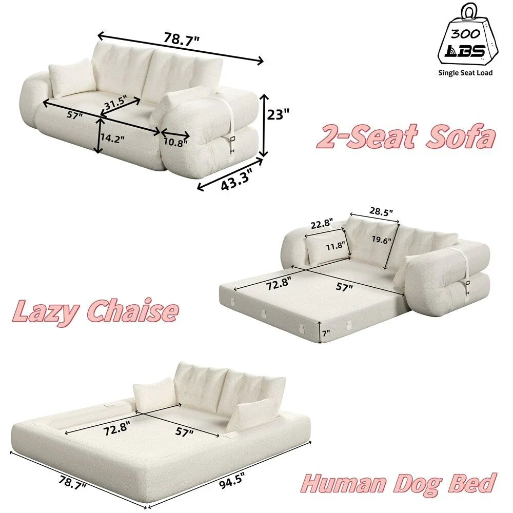 78.7 Multi-Functional Foldable Sofa Bed