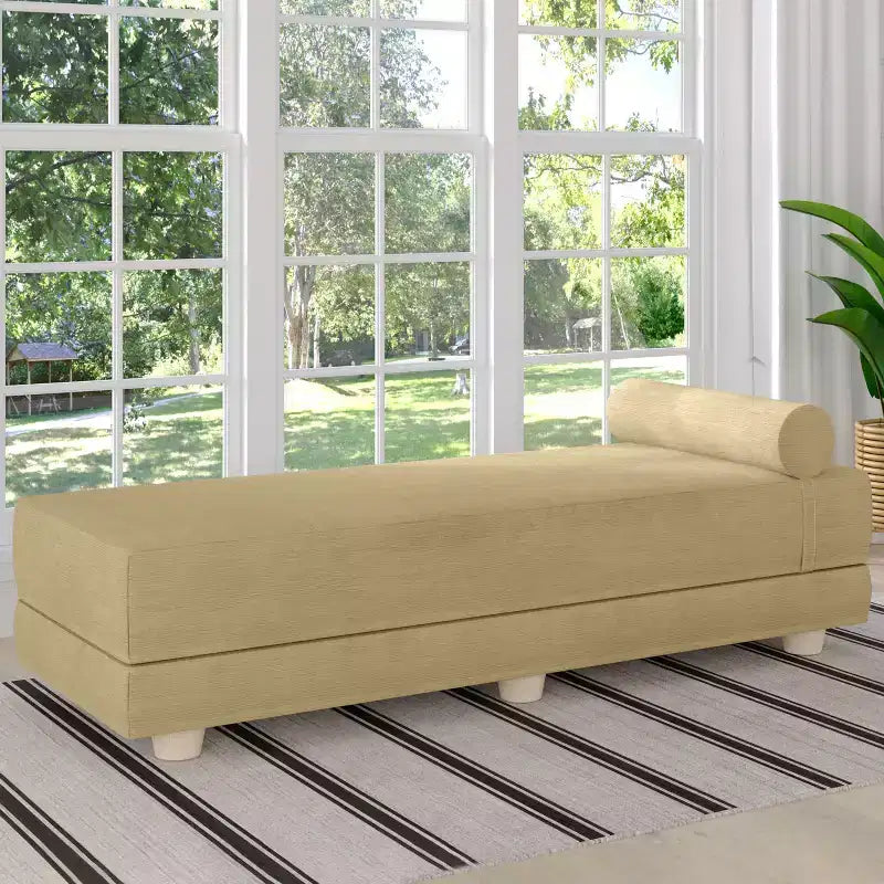 Lit de repos/lit d’appoint escamotable grand format – microvelours