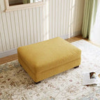 Pouf moderno oversize in tessuto a coste