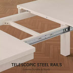 Set da pranzo moderno - tavolo da 80 + 6 sedie imbottite, struttura in legno massello, portata del tavolo di 400 lb, facile da montare