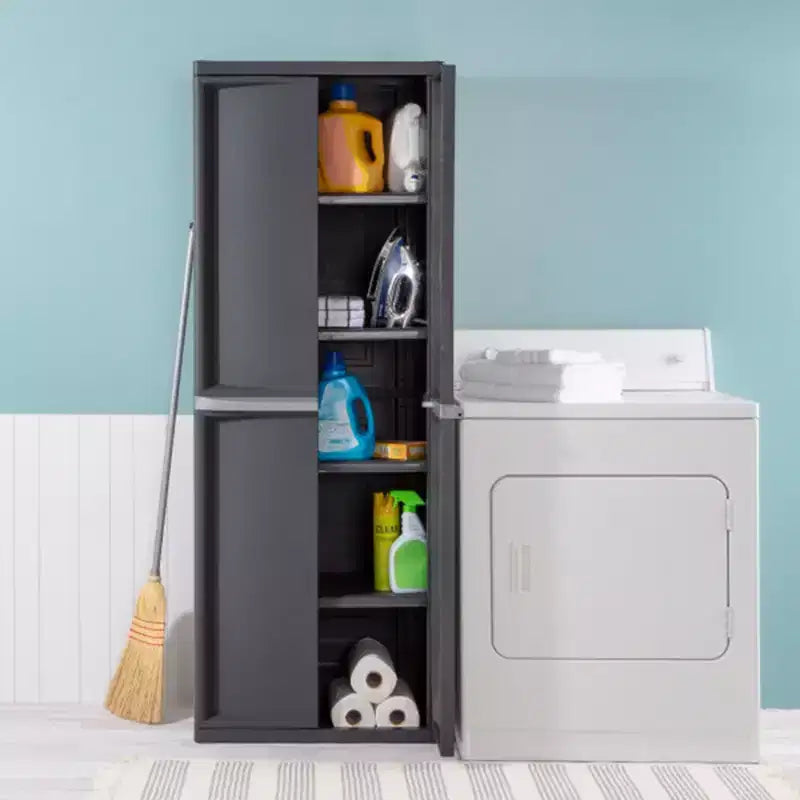 Lot de 2 organiseurs Sterilite pour armoire de rangement de garage, avec 4 étagères réglables, gris
