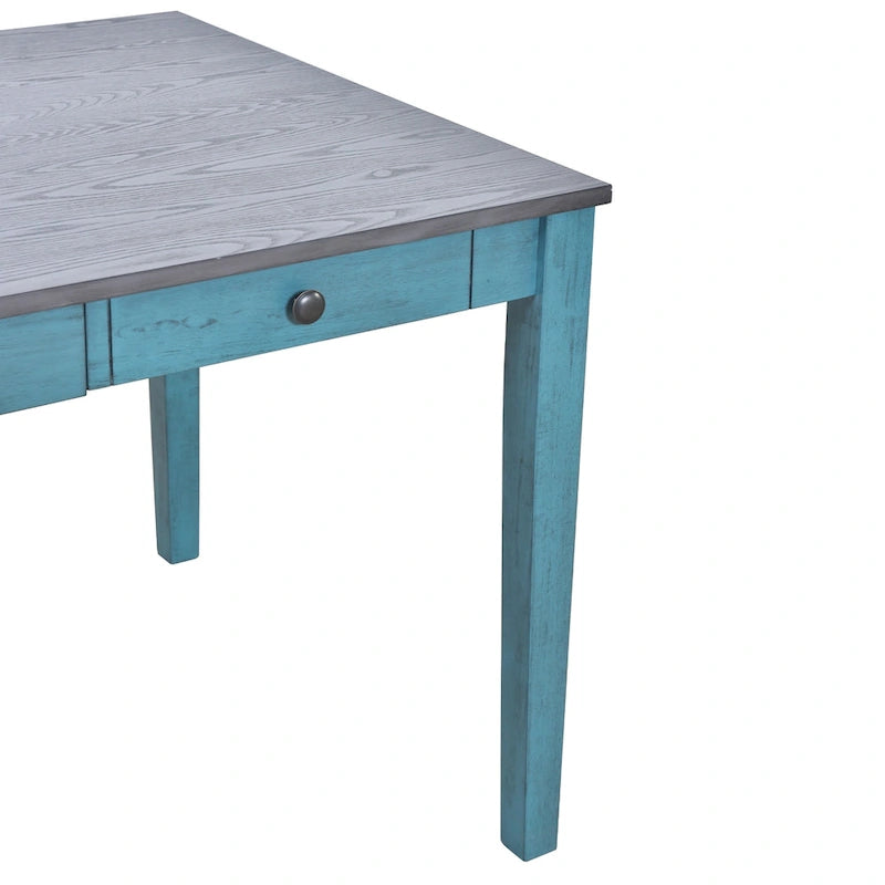 Set da pranzo in legno da 6 pezzi con 4 sedie e panca, tavolo con cassetto
