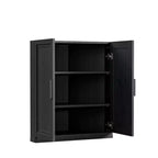Meuble d’angle Dovelina avec étagères réglables, buffet, meuble à vin et meuble de cuisine et de salle à manger avec portes en bois - 31 po H x 31 po L, 36 po H x 31 po L
