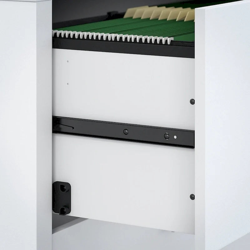 Bureau d’angle Echo en L avec surmeuble et tiroirs