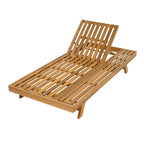 Set di 2 chaise longue da esterno in acacia Christopher Knight Home Michael