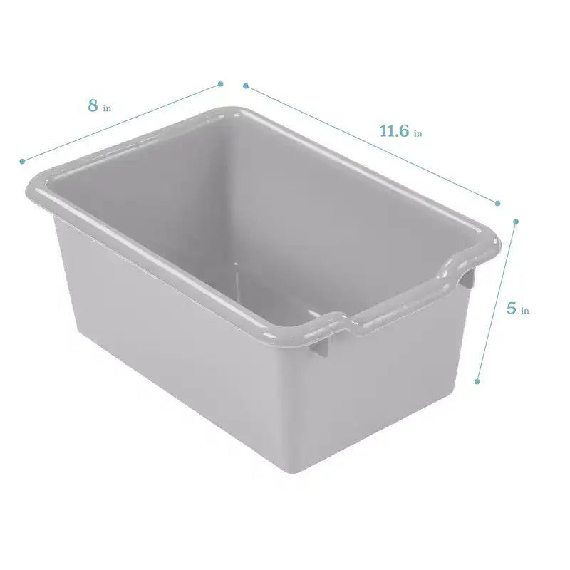 Mobiletto mobile con vassoi e 15 contenitori frontali a vaschetta, 3x4, arredo per bambini