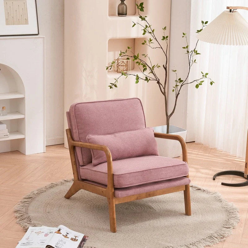 Čalouněné dekorační křeslo v moderním stylu poloviny století