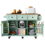 Portable Rolling Kitchen Island Cart with Storage