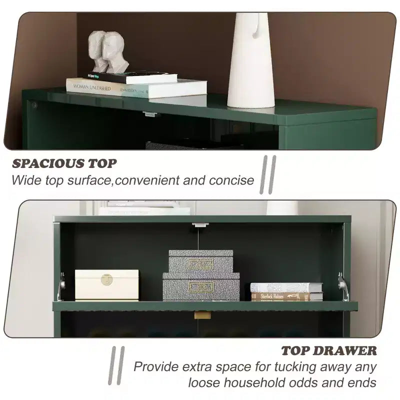 Meuble de rangement à chaussures CLIHOME pour entrée, 24 paires, avec tiroirs basculants, étagère et placard