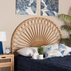 Testiera del letto in rattan naturale, marrone
