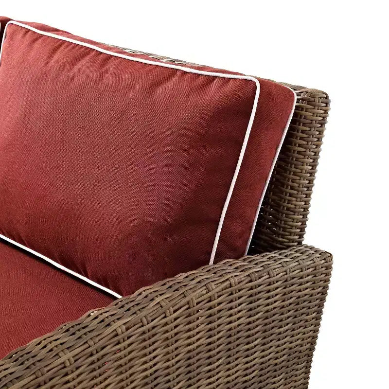 Bradenton 4-delige loungeset van wicker voor buiten - Crosley