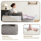 Fauteuil pivotant individuel en mousse et chenille côtelée