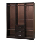 Armadio guardaroba a 3 ante Cosmo Palace Imports in legno massello al 100%, con ante in legno massello o a specchio
