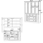 Armoire garde-manger indépendante Whisen de 71 po de hauteur, grand meuble de rangement pour salle à manger avec 4 portes pliantes, étagères et porte-bouteilles