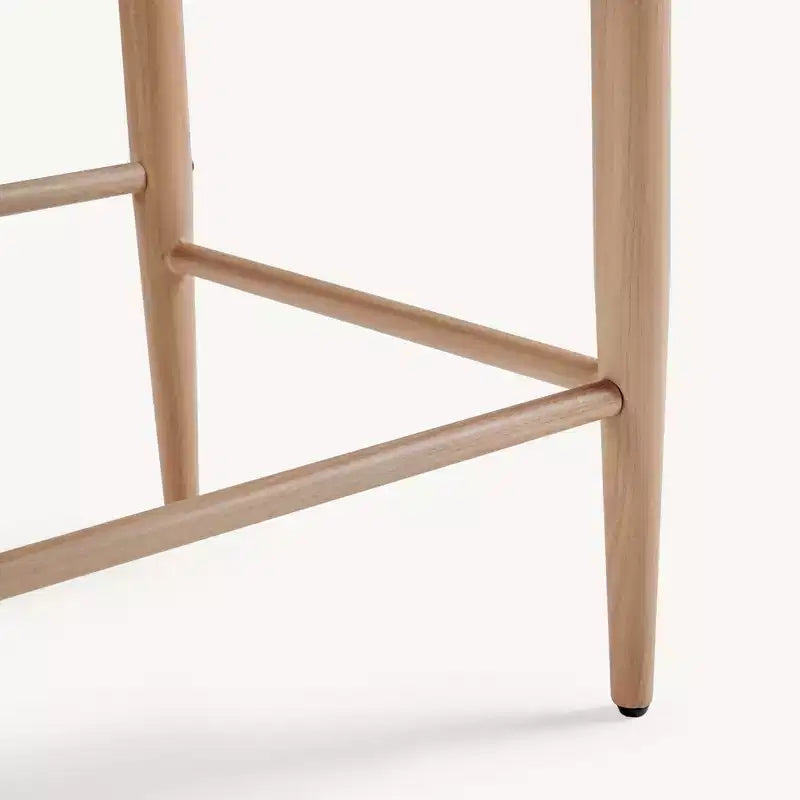 Ensemble de 4 tabourets de bar sans accoudoirs en bouclé, pieds en métal effet bois pour cuisine, salon, restaurant ou café – Morden Fort