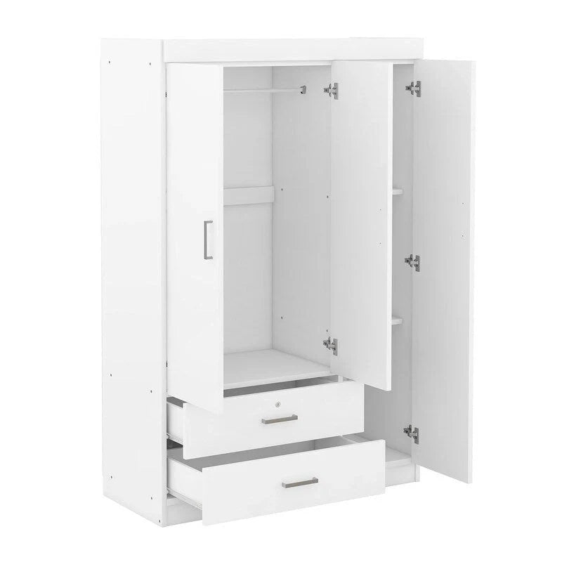 Spiegelschrank mit 3 Türen, Einlegeböden und 2 Schubladen