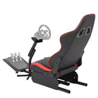 Cabina di guida pieghevole per simulatore di corse, supporto regolabile per volante G29/G920/G923, compatibile con Thrustmaster, Fanatec, Hori, Mad Catz, angolazione dei pedali regolabile