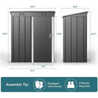 Outdoor Storage Metal Shed Garden Tool Shed with Lockable Door for Patio Furniture and Tools