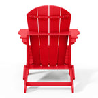 Polytrends Laguna Fade Resistant All Weather Outdoor Patio Folding Adirondack Chair