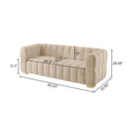 Canapé moderne en tissu gaufré, confortable pour les moments de détente