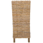 Ensemble de 2 chaises de salle à manger en osier naturel, 19 l x 22 p x 41 h, style bohème côtier