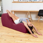 Chaise longue Avana Sleek per yoga - Prodotta negli USA - Ideale per stretching, relax, esercizio e altro, 60D x 18W x 26H pollici, grigio chiaro