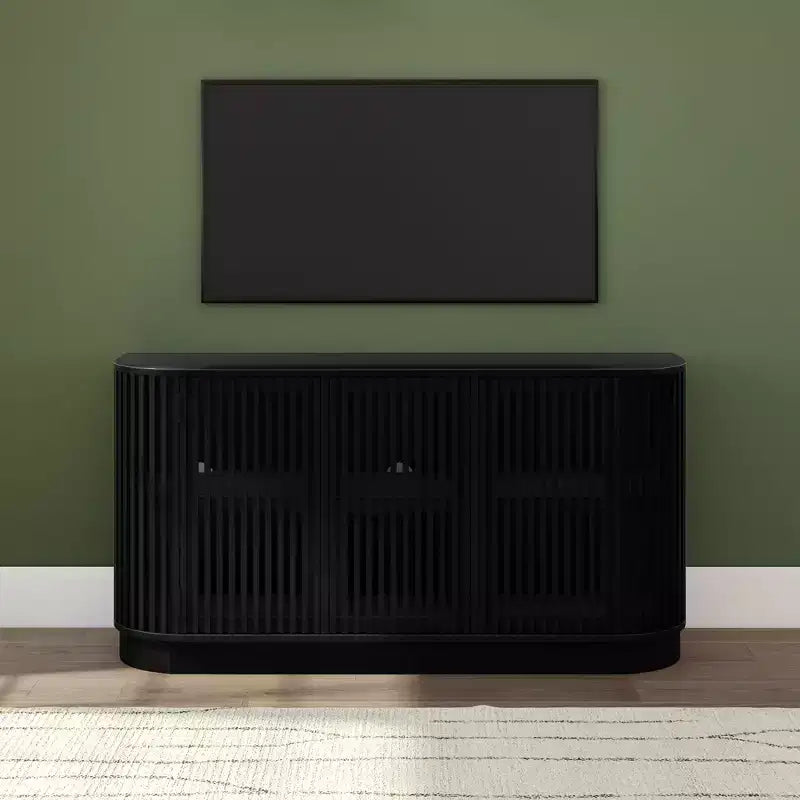 Credenza Plank+Beam Contour in legno massello con 3 ante, mobile TV da 59 pollici per il soggiorno