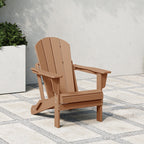 Polytrends Laguna Fade Resistant All Weather Outdoor Patio Folding Adirondack Chair
