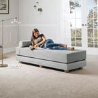 Lit de repos/lit d’appoint escamotable grand format – microvelours