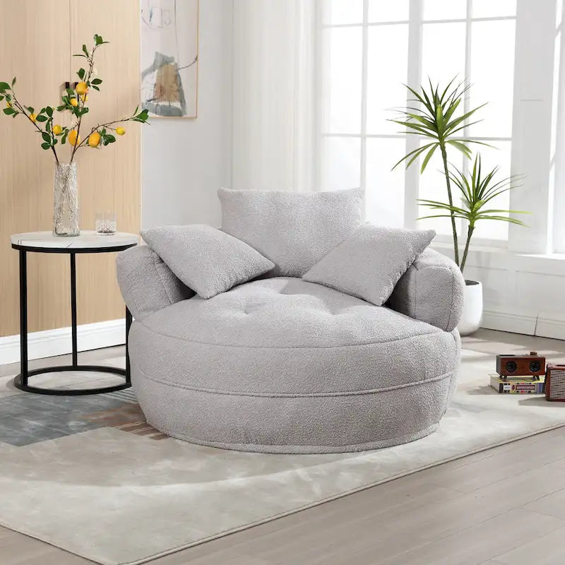 Poltrona rotonda relax ?C bianco/blu/grigio/giallo/arancione/rosso rosa/blu navy/verde, posto singolo e doppio