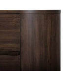 Cassettiera moderna a 6 cassetti con design a bordo vivo, base in metallo e struttura resistente in legno misto