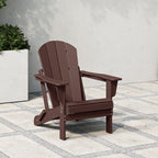 Polytrends Laguna Fade Resistant All Weather Outdoor Patio Folding Adirondack Chair