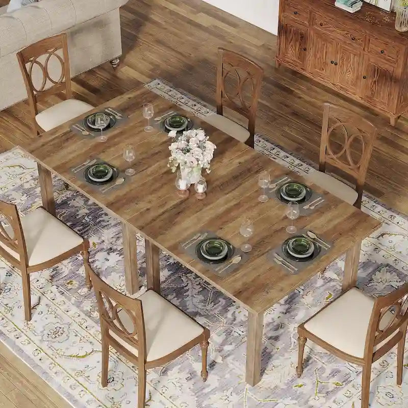 Tavolo da pranzo quadrato da 39,4 pollici per 2-4 persone con gambe in legno massello per soggiorno e sala da pranzo