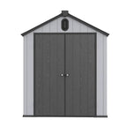Abri de rangement extérieur en plastique et résine tout temps avec plancher, remise à outils Spire, 6 pi x 4 pi/6 pi x 8 pi/8 pi x 6 pi/8 pi x 10 pi