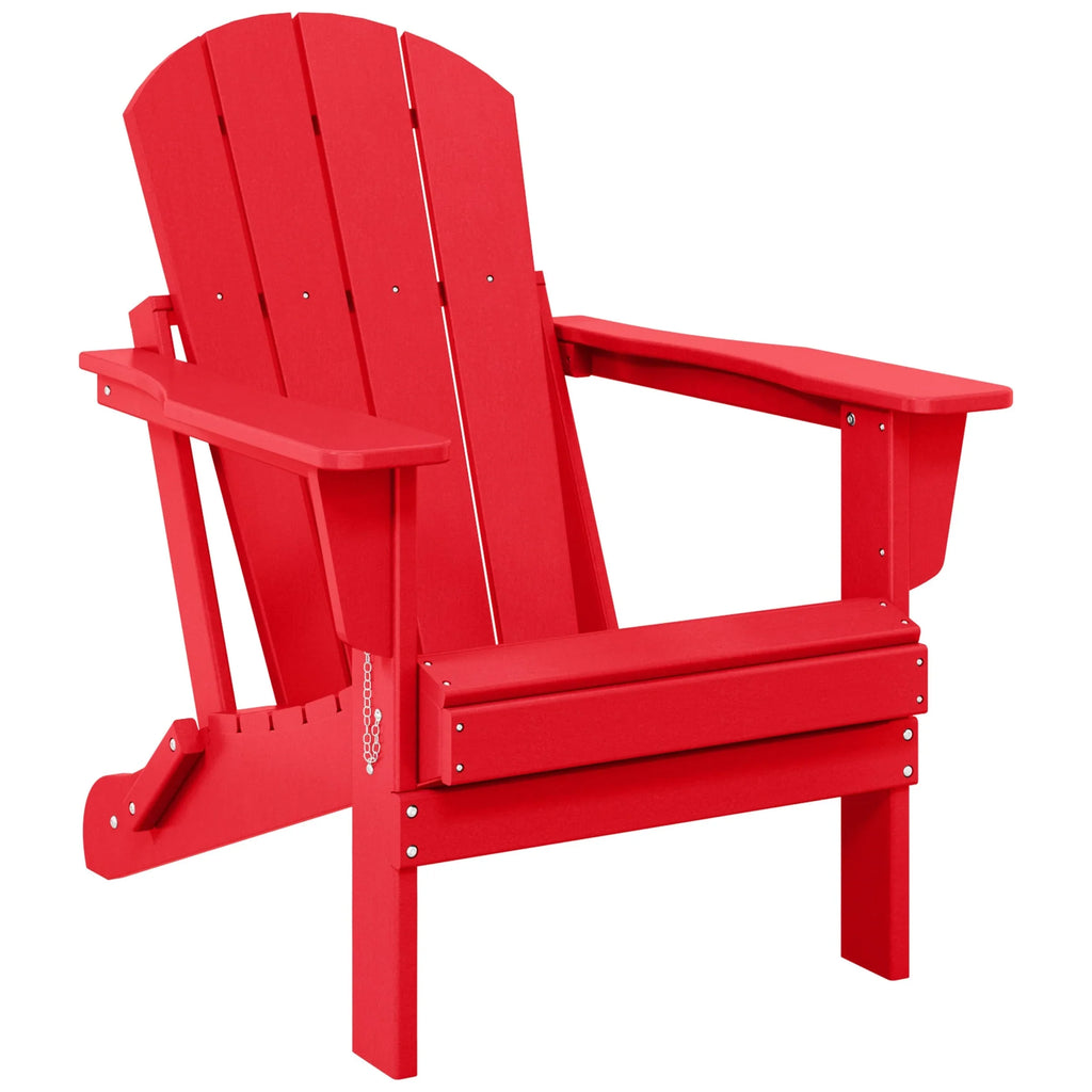 Polytrends Laguna Fade Resistant All Weather Outdoor Patio Folding Adirondack Chair