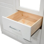 Armadio guardaroba a 3 ante Cosmo Palace Imports in legno massello al 100%, con ante in legno massello o a specchio