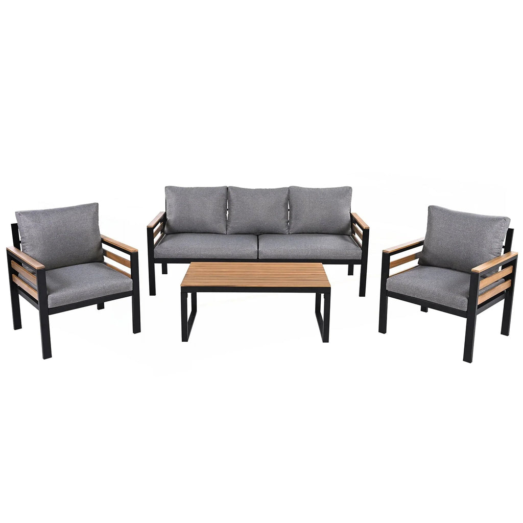 Set di divani da esterno composto da 4 pezzi