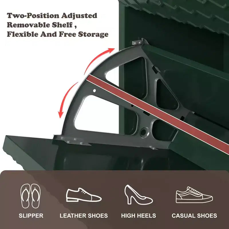 Meuble de rangement à chaussures CLIHOME pour entrée, 24 paires, avec tiroirs basculants, étagère et placard