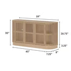 Credenza Plank+Beam Contour in legno massello con 3 ante, mobile TV da 59 pollici per il soggiorno