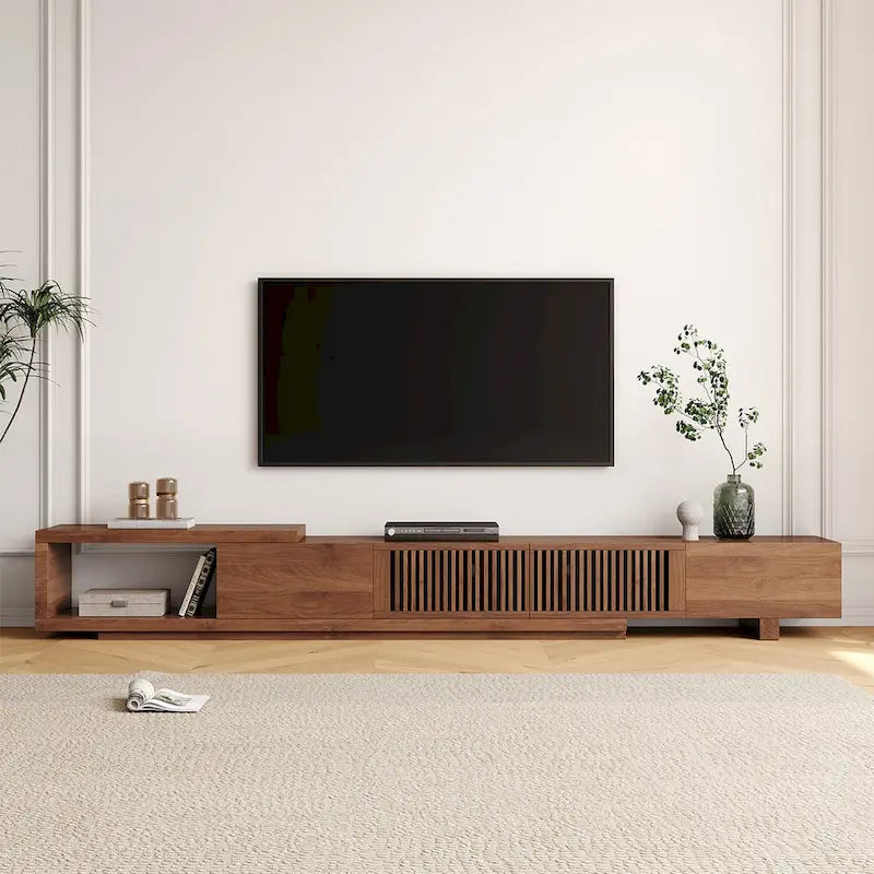 Mobile TV moderno retrattile ed estensibile con 4 cassetti, fino a 103 pollici - 78.54P x 15.74L x 13.78H