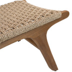 Fauteuil lounge rustique en teck tressé – extérieur