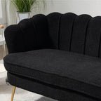 Small Mini Room Couch Two-Seater Sofa with Gold Metal Leg - 2 Seat