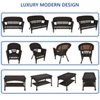 Wicker Patio 4-piece Conversation Set