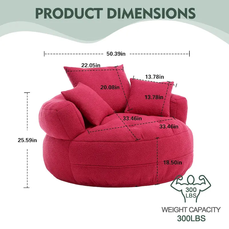 Poltrona rotonda relax ?C bianco/blu/grigio/giallo/arancione/rosso rosa/blu navy/verde, posto singolo e doppio