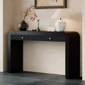 Table console rustique Whisen, table d’entrée et table d’appoint avec façade de tiroir cannelée