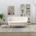 Small Mini Room Couch Two-Seater Sofa with Gold Metal Leg - 2 Seat