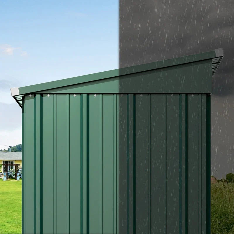 Outdoor Storage Metal Shed Garden Tool Shed with Lockable Door for Patio Furniture and Tools