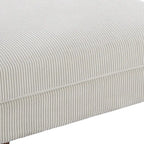 Pouf moderno oversize in tessuto a coste