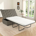 Canapé-lit pliant, pouf de 49,6 pouces avec canapé-lit pliant, pouf convertible faisant office de lit avec matelas à mémoire de forme et design capitonné