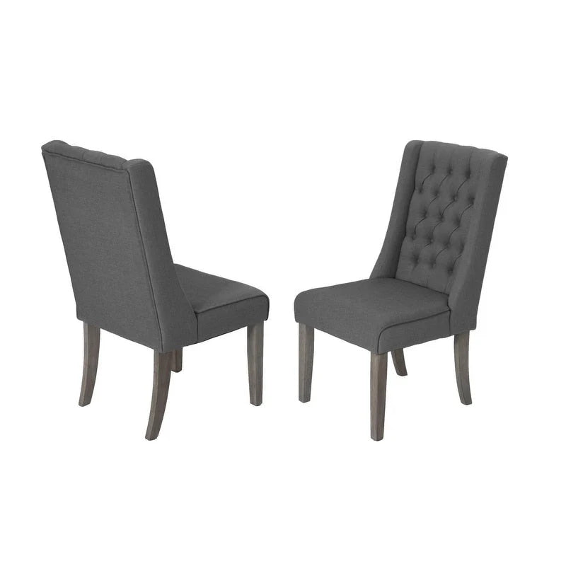 Set da pranzo rustico grigio allungabile Best Quality Furniture da 9 pezzi